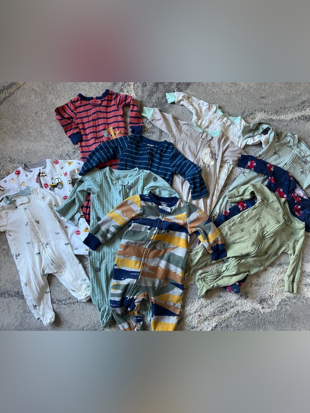 Baby boy sleeper lot 3-12months Carters, Tuffy, Gerber
